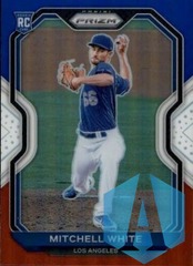 2021 Panini Prizm Mitchell White Red White Blue Prizm Tier II RC Dodgers #129